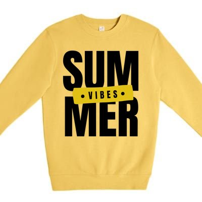 Summer Vibes Vacation Premium Crewneck Sweatshirt