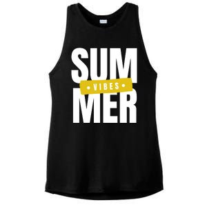 Summer Vibes Vacation Ladies PosiCharge Tri-Blend Wicking Tank