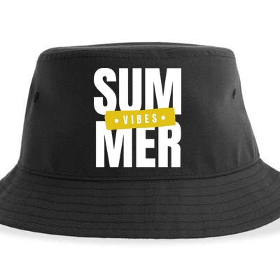 Summer Vibes Vacation Sustainable Bucket Hat