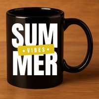 Summer Vibes Vacation 11oz C Handle Ceramic Mug