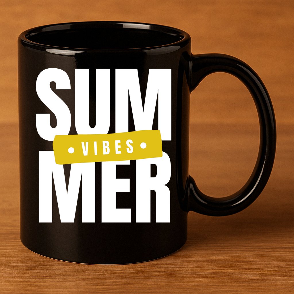 Summer Vibes Vacation 11oz C Handle Ceramic Mug