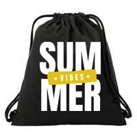 Summer Vibes Vacation Drawstring Bag