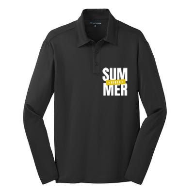 Summer Vibes Vacation Silk Touch Performance Long Sleeve Polo