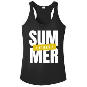 Summer Vibes Vacation Ladies PosiCharge Competitor Racerback Tank