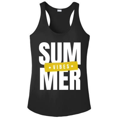 Summer Vibes Vacation Ladies PosiCharge Competitor Racerback Tank