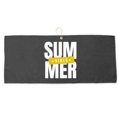 Summer Vibes Vacation Large Microfiber Waffle Golf Towel