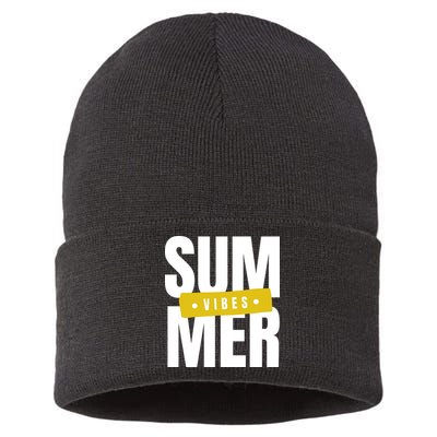 Summer Vibes Vacation Sustainable Knit Beanie