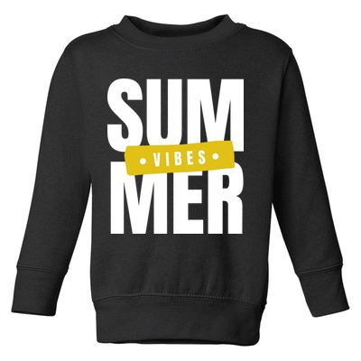Summer Vibes Vacation Toddler Sweatshirt