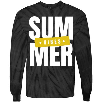 Summer Vibes Vacation Tie-Dye Long Sleeve Shirt