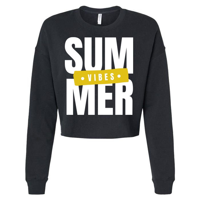Summer Vibes Vacation Cropped Pullover Crew