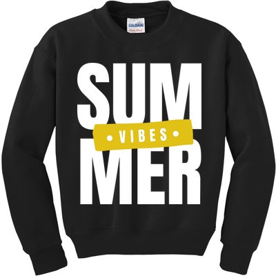 Summer Vibes Vacation Kids Sweatshirt