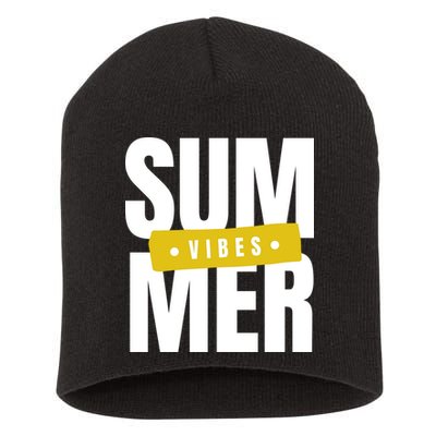 Summer Vibes Vacation Short Acrylic Beanie