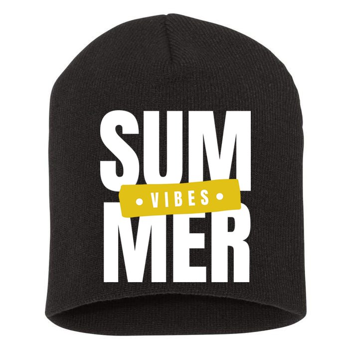 Summer Vibes Vacation Short Acrylic Beanie