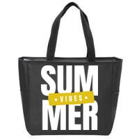 Summer Vibes Vacation Zip Tote Bag