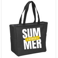 Summer Vibes Vacation Zip Tote Bag