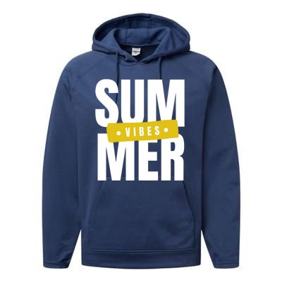 Summer Vibes Vacation Performance Fleece Hoodie