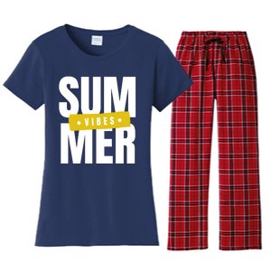 Summer Vibes Vacation Women's Flannel Pajama Set