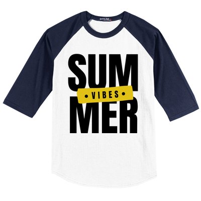 Summer Vibes Vacation Baseball Sleeve Shirt