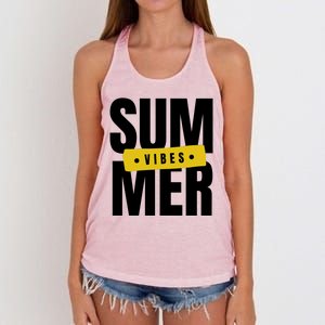 Summer Vibes Vacation Women's Knotted Racerback Tank