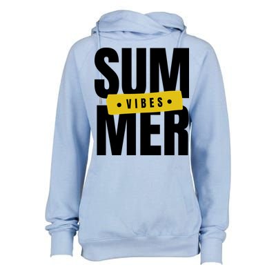 Summer Vibes Vacation Womens Funnel Neck Pullover Hood