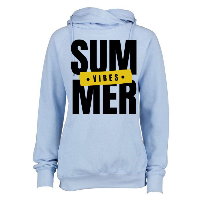 Summer Vibes Vacation Womens Funnel Neck Pullover Hood