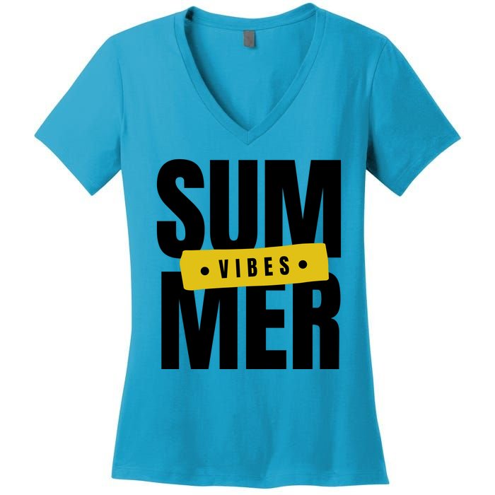 Summer Vibes Vacation Women's V-Neck T-Shirt