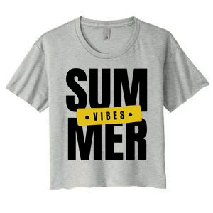 Summer Vibes Vacation Women's Crop Top Tee