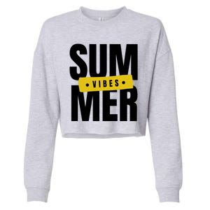 Summer Vibes Vacation Cropped Pullover Crew