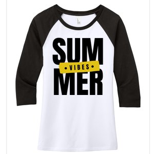 Summer Vibes Vacation Women's Tri-Blend 3/4-Sleeve Raglan Shirt