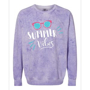 Summer Vibes Vacation Fun Colorblast Crewneck Sweatshirt