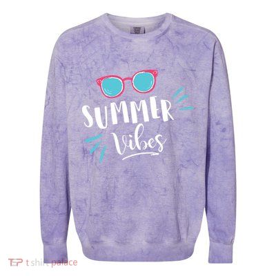 Summer Vibes Vacation Fun Colorblast Crewneck Sweatshirt