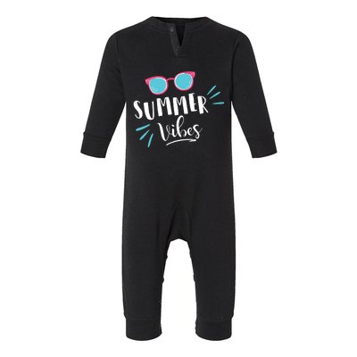 Summer Vibes Vacation Fun Infant Fleece One Piece