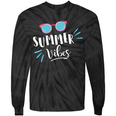 Summer Vibes Vacation Fun Tie-Dye Long Sleeve Shirt