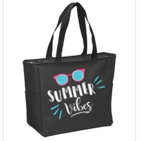 Summer Vibes Vacation Fun Zip Tote Bag