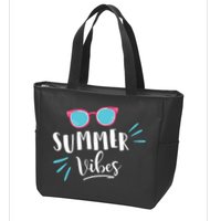Summer Vibes Vacation Fun Zip Tote Bag