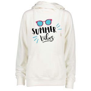 Summer Vibes Vacation Fun Womens Funnel Neck Pullover Hood