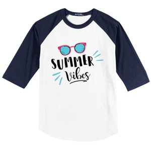 Summer Vibes Vacation Fun Baseball Sleeve Shirt