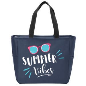 Summer Vibes Vacation Fun Zip Tote Bag