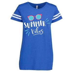 Summer Vibes Vacation Fun Enza Ladies Jersey Football T-Shirt