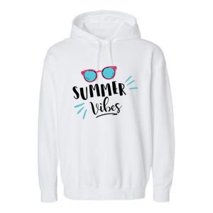 Summer Vibes Vacation Fun Garment-Dyed Fleece Hoodie