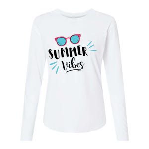 Summer Vibes Vacation Fun Womens Cotton Relaxed Long Sleeve T-Shirt