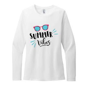 Summer Vibes Vacation Fun Womens CVC Long Sleeve Shirt