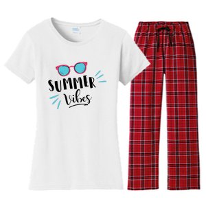 Summer Vibes Vacation Fun Women's Flannel Pajama Set