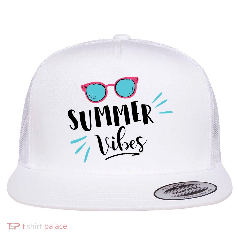 Summer Vibes Vacation Fun Flatbill Hat