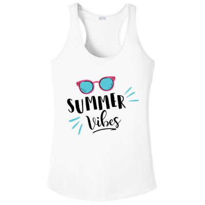 Summer Vibes Vacation Fun Ladies PosiCharge Competitor Racerback Tank
