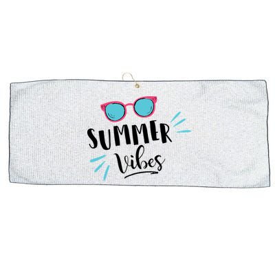 Summer Vibes Vacation Fun Large Microfiber Waffle Golf Towel