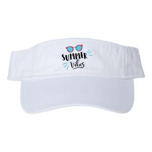 Summer Vibes Vacation Fun Valucap Bio-Washed Visor