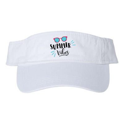 Summer Vibes Vacation Fun Valucap Bio-Washed Visor