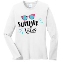 Summer Vibes Vacation Fun Ladies Long Sleeve Shirt