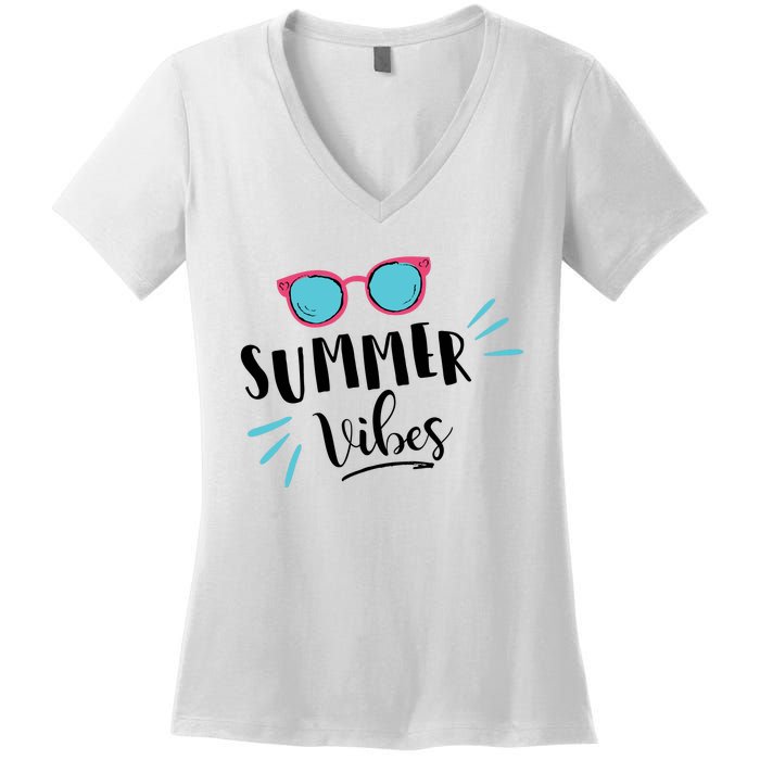 Summer Vibes Vacation Fun Women's V-Neck T-Shirt